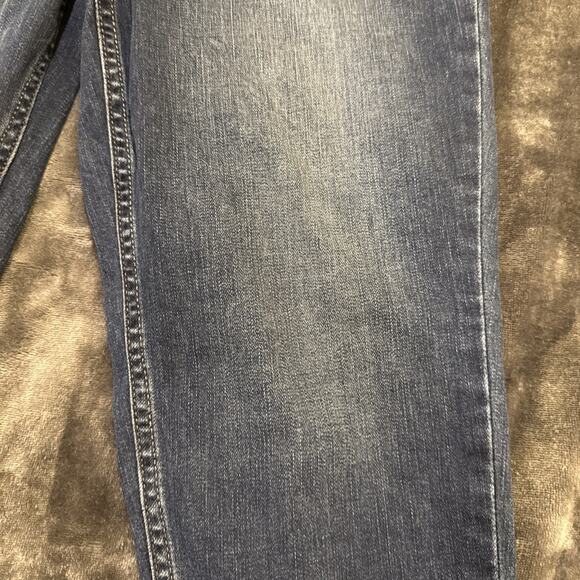 Lee Riders Women's Mid Rise Capri Stretch Denim Blue Dark Wash Size 28 - Picture 5 of 16